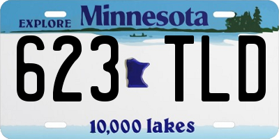 MN license plate 623TLD