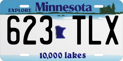 MN license plate 623TLX