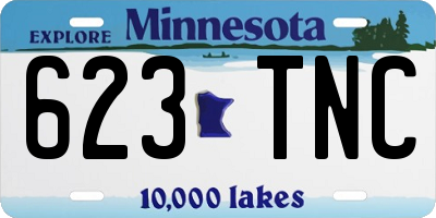 MN license plate 623TNC