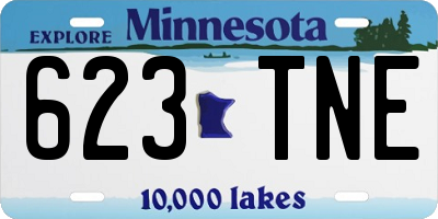 MN license plate 623TNE