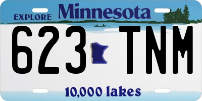 MN license plate 623TNM