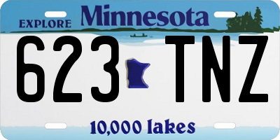 MN license plate 623TNZ
