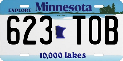 MN license plate 623TOB
