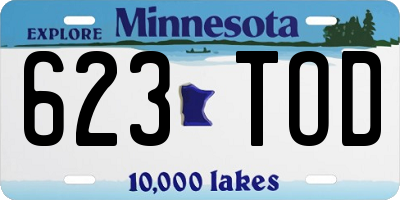 MN license plate 623TOD
