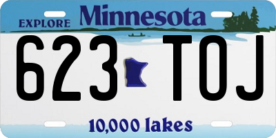MN license plate 623TOJ