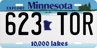 MN license plate 623TOR