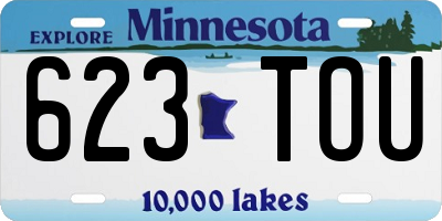 MN license plate 623TOU