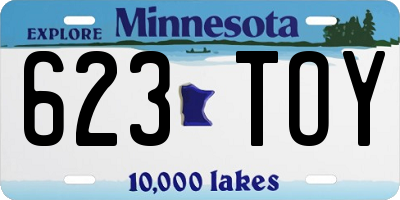 MN license plate 623TOY