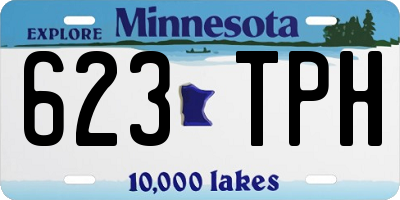MN license plate 623TPH