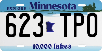MN license plate 623TPO