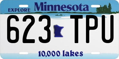 MN license plate 623TPU