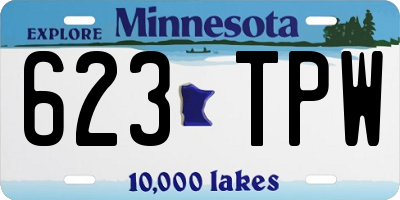 MN license plate 623TPW