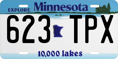MN license plate 623TPX