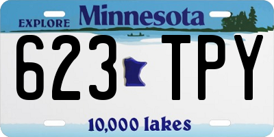 MN license plate 623TPY