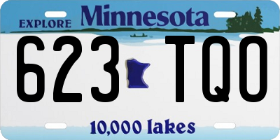 MN license plate 623TQO