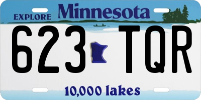MN license plate 623TQR