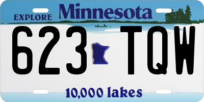 MN license plate 623TQW