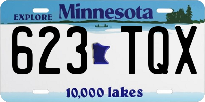 MN license plate 623TQX