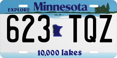 MN license plate 623TQZ