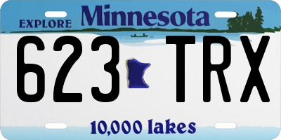 MN license plate 623TRX