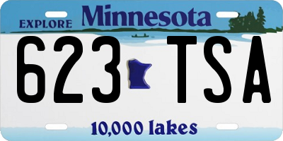 MN license plate 623TSA