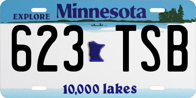 MN license plate 623TSB
