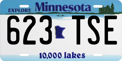 MN license plate 623TSE