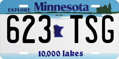 MN license plate 623TSG