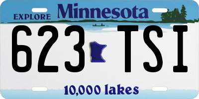 MN license plate 623TSI