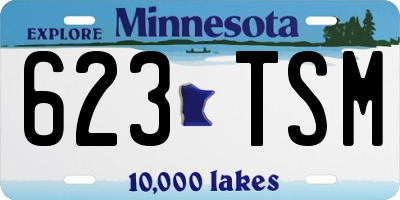 MN license plate 623TSM