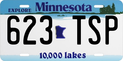 MN license plate 623TSP