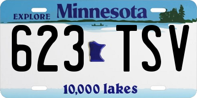 MN license plate 623TSV