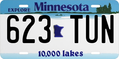 MN license plate 623TUN