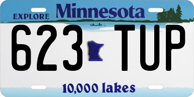 MN license plate 623TUP