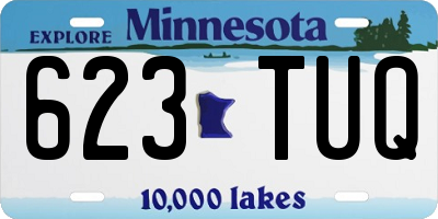 MN license plate 623TUQ