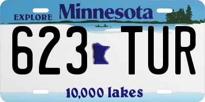 MN license plate 623TUR