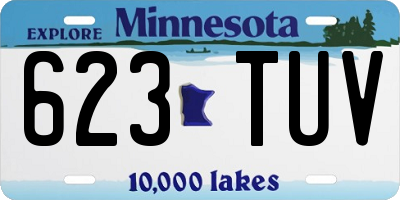 MN license plate 623TUV