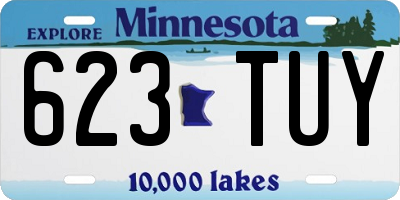 MN license plate 623TUY