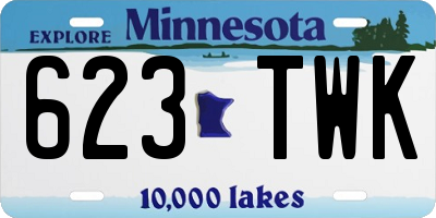 MN license plate 623TWK