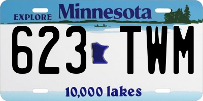 MN license plate 623TWM