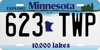 MN license plate 623TWP