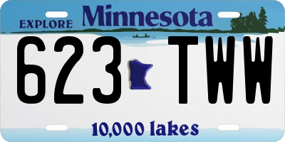 MN license plate 623TWW