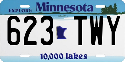 MN license plate 623TWY