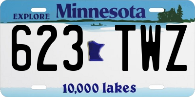 MN license plate 623TWZ