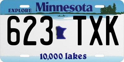 MN license plate 623TXK