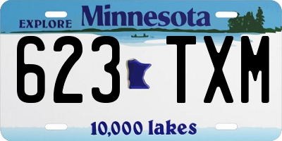 MN license plate 623TXM