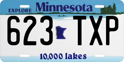 MN license plate 623TXP