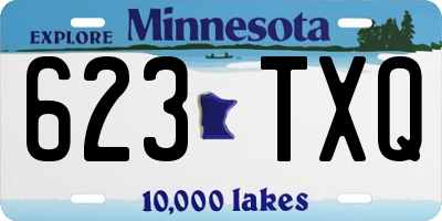 MN license plate 623TXQ