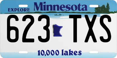 MN license plate 623TXS
