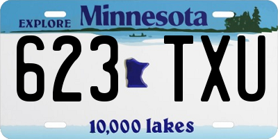MN license plate 623TXU